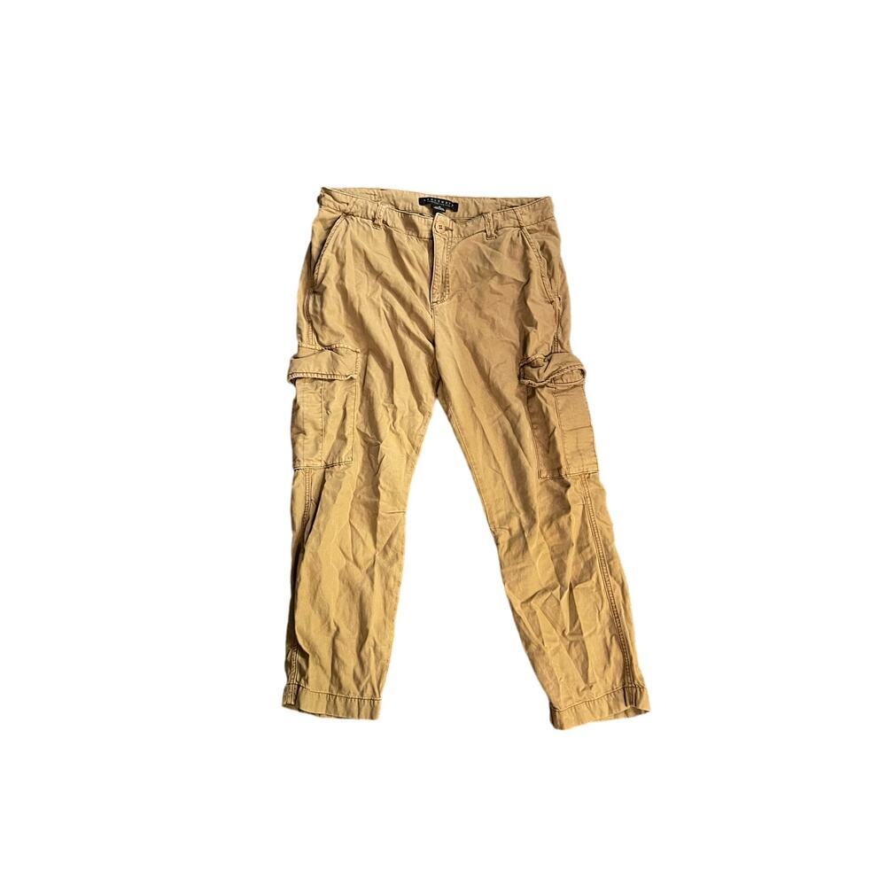 Sanctuary Standard Surplus Khaki Cargo Capri Pants Preppy Anthropologie Fall